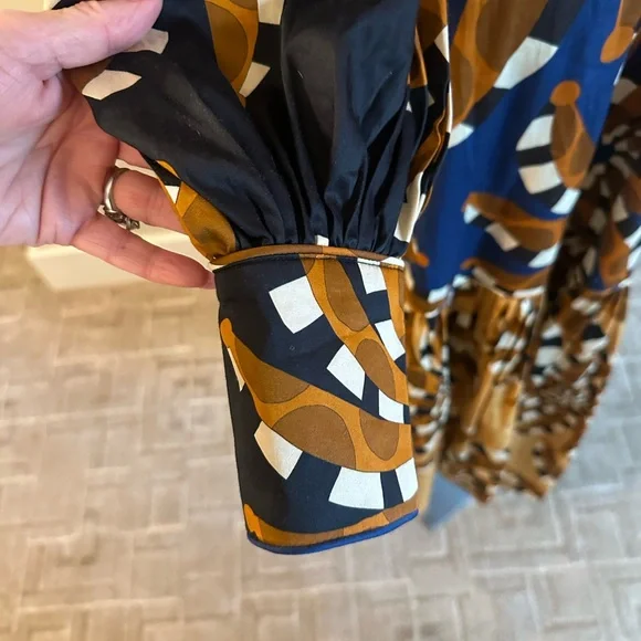 FARM Rio Orange and Black Long Sleeve Dress - Picture 8 of 12